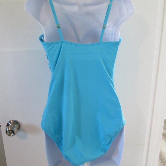 Bleu Rod Beattie Kore Shirred Bandeau Underwire One Piece Swimsuit NWT Sz 12 - Picture 8 of 12